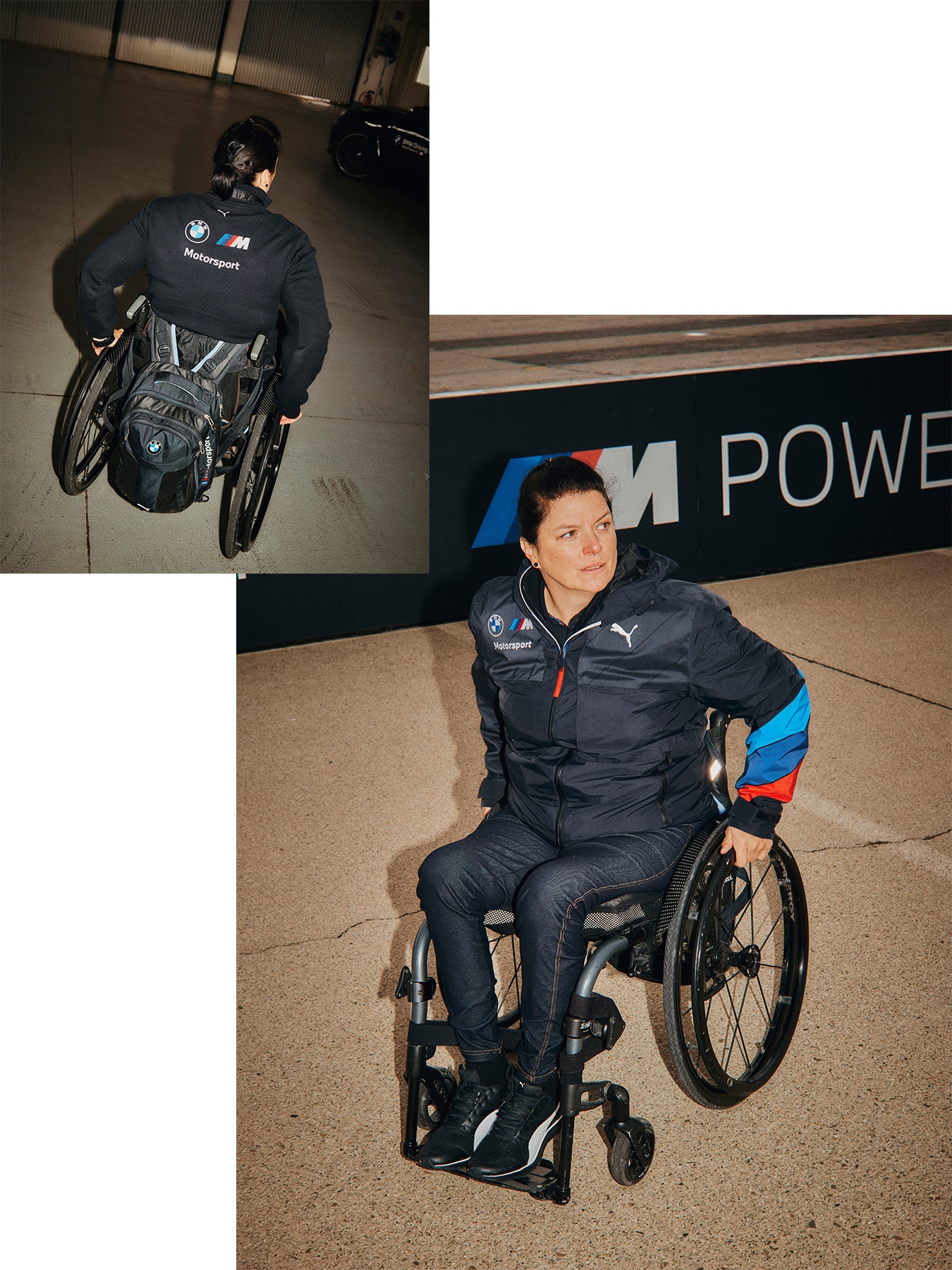 Wheelchair user Tina Schmidt-Kiendl, BMW M Driving Academy, BMW Driving Instructor, driver training