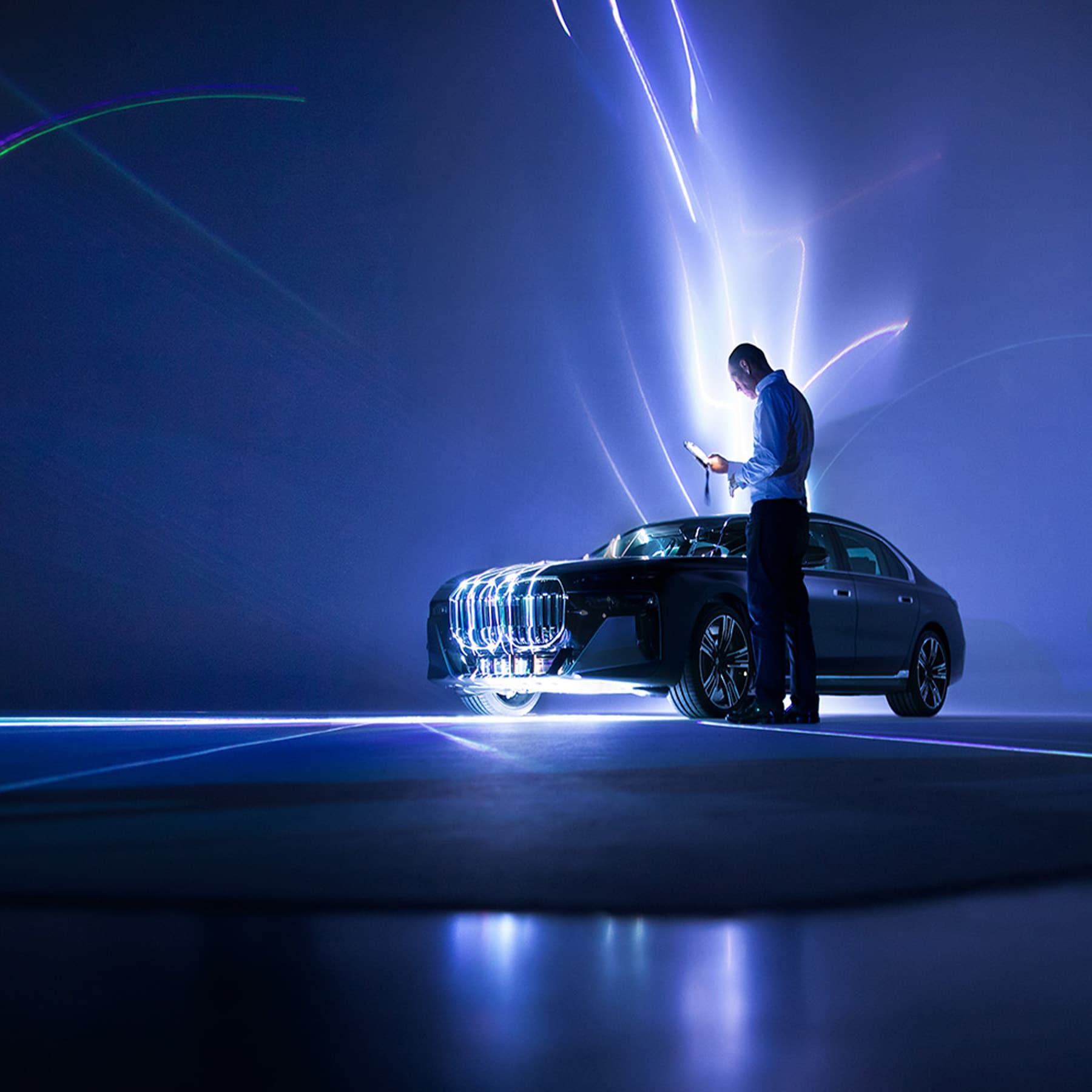 Nick Knight; Fashion Shoot; BMW i7; BMW 7 Series; Metaverse; Photography; Art; Show studio; London