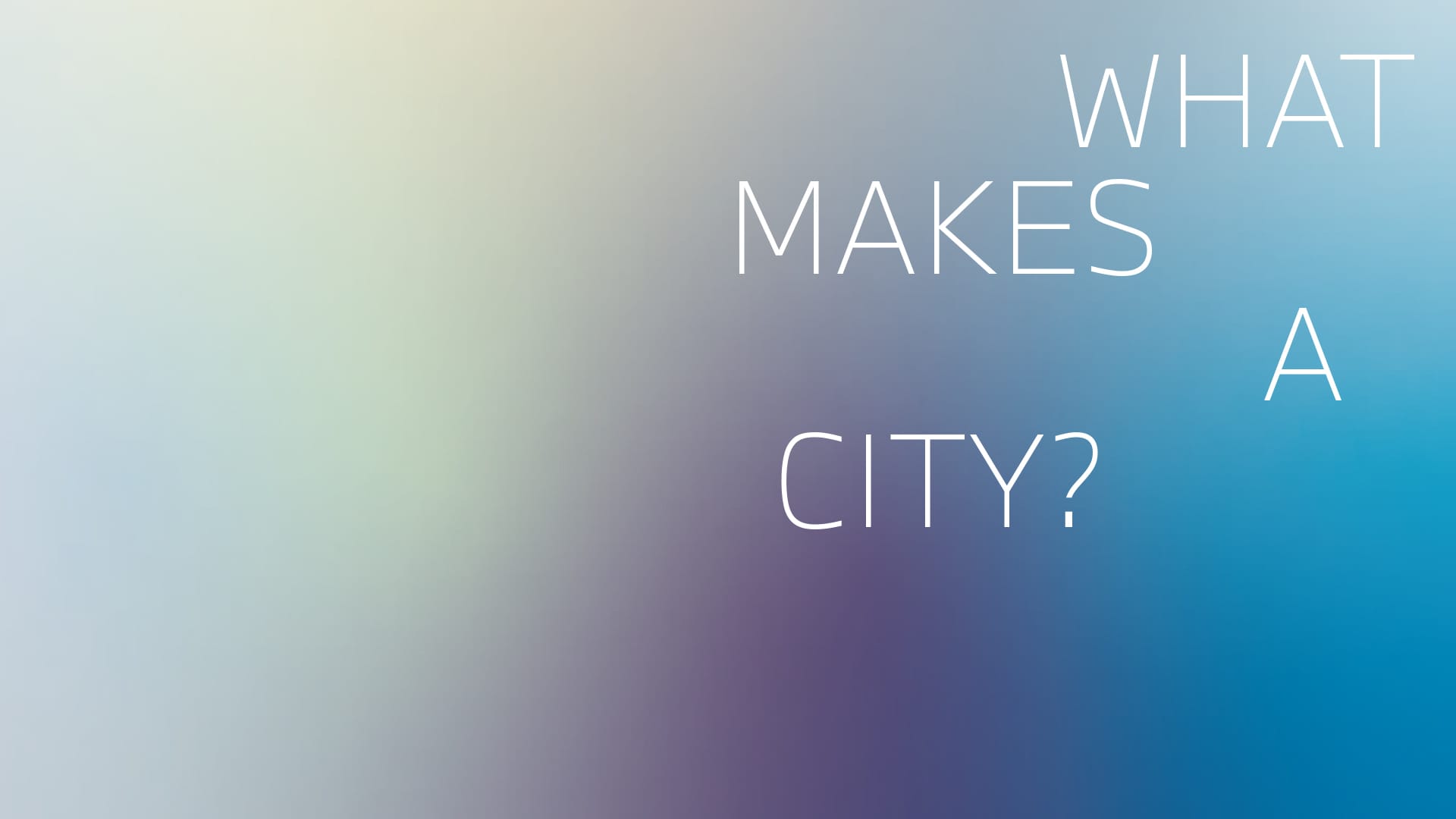 Urban Mobility: Questions and answers